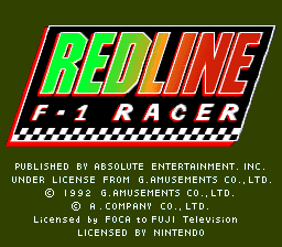 Redline F-1 Racer Title Screen